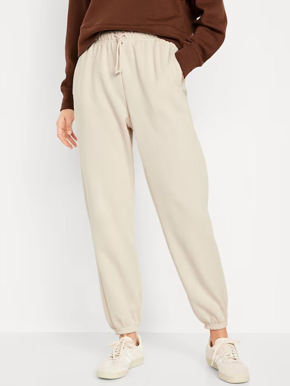 Old Navy Light Beige Drawstring Jogger Pants